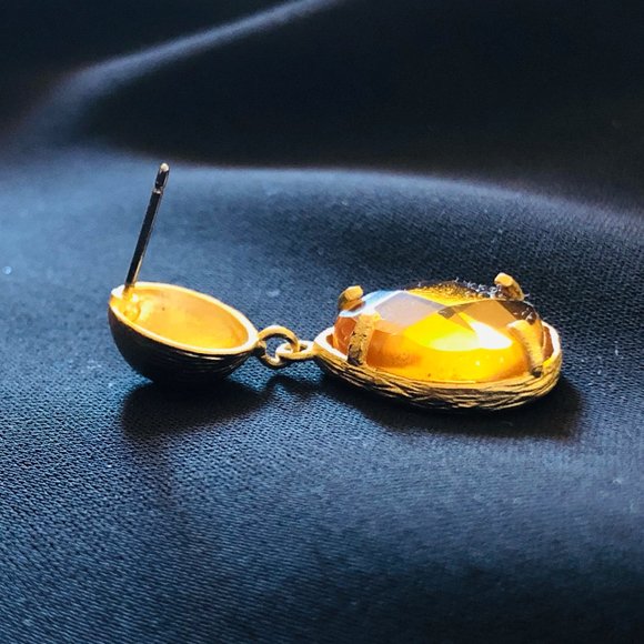 Michelle Albala 18K Gold Vermeil Citrine Earrings - Picture 5 of 5